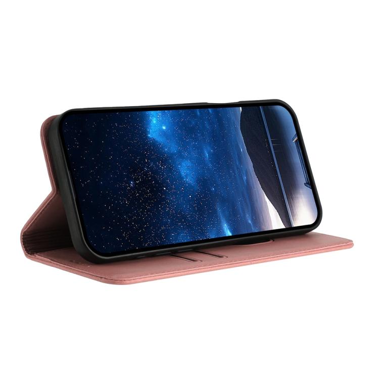 For iPhone 17 Air Strong Magnetic Frosted Flip Leather Phone Case(Pink) - free shipping - PMc TechLife - Order now!