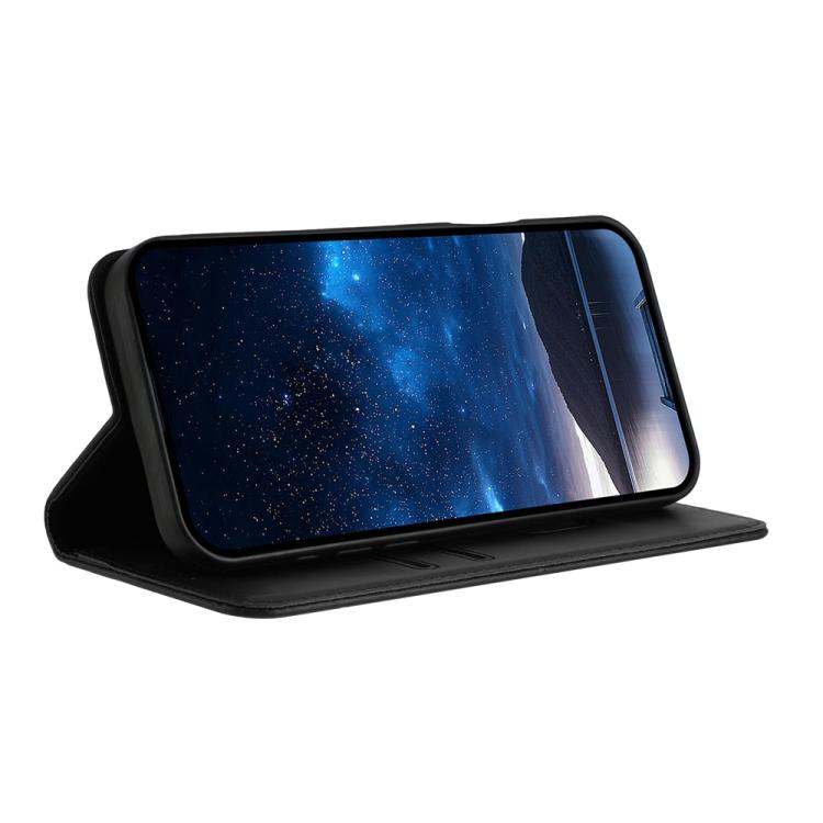 For iPhone 17 Pro Strong Magnetic Frosted Flip Leather Phone Case(Black) - free shipping - PMc TechLife - Order now!