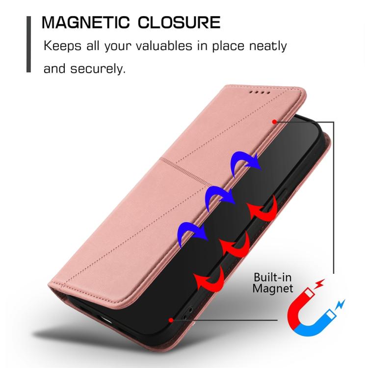 For iPhone 17 Pro Strong Magnetic Frosted Flip Leather Phone Case(Pink) - free shipping - PMc TechLife - Order now!
