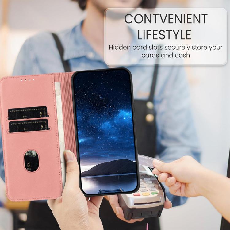 For iPhone 17 Pro Strong Magnetic Frosted Flip Leather Phone Case(Pink) - free shipping - PMc TechLife - Order now!