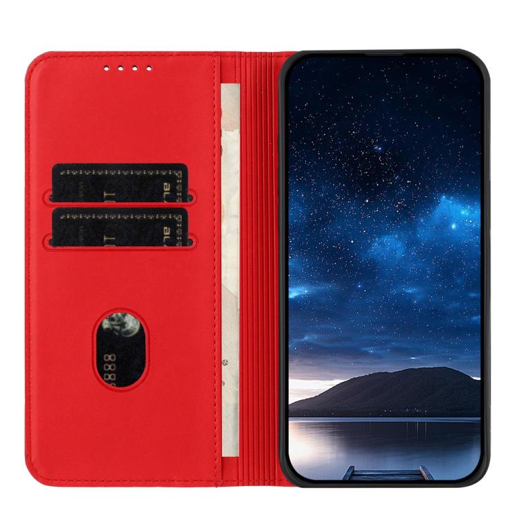 For iPhone 17 Pro Max Strong Magnetic Frosted Flip Leather Phone Case(Red) - free shipping - PMc TechLife - Order now!