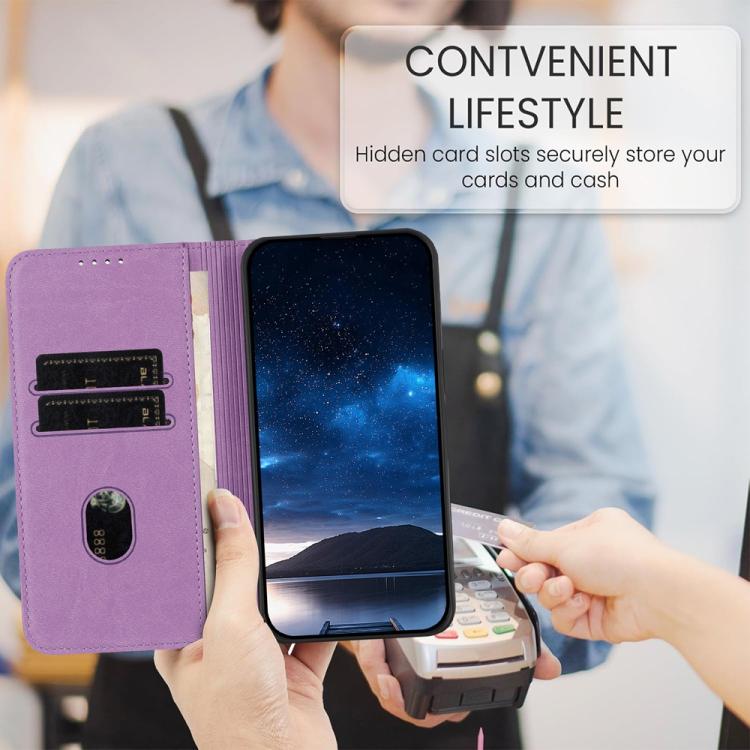 For iPhone 17 Pro Max Strong Magnetic Frosted Flip Leather Phone Case(Light Purple) - free shipping - PMc TechLife - Order now!