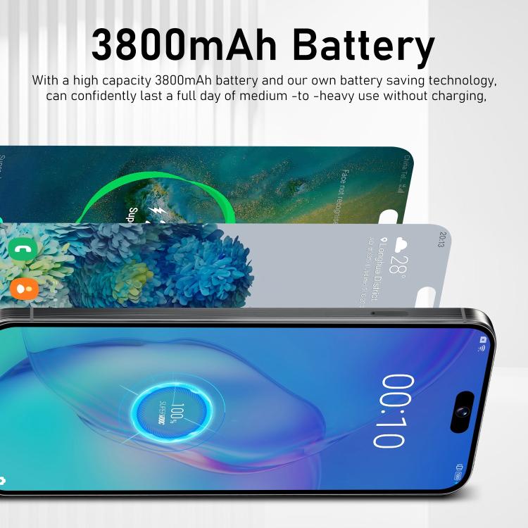 I16 Pro Max / VD1, 3GB+32GB, 6.8 inch Android 10 MTK6753 Octa Core, Network: 4G, Dual SIM, Plug:US Plug(Sky Blue) - free shipping - PMc TechLife - Order now!
