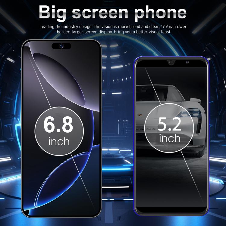 I16 Pro Max / VD1, 3GB+32GB, 6.8 inch Android 10 MTK6753 Octa Core, Network: 4G, Dual SIM, Plug:US Plug(Grey) - free shipping - PMc TechLife - Order now!