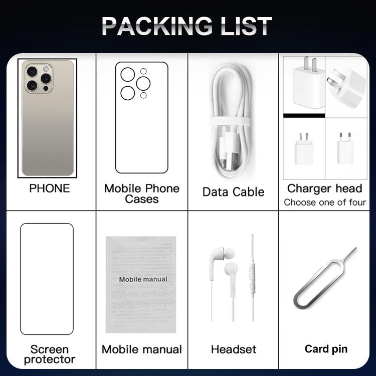 I16 Pro Max / VD1, 3GB+32GB, 6.8 inch Android 10 MTK6753 Octa Core, Network: 4G, Dual SIM, Plug:EU Plug(Sky Blue) - free shipping - PMc TechLife - Order now!
