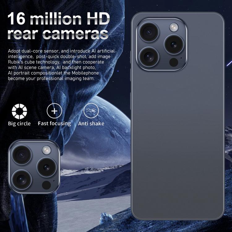 I16 Pro Max / VD1, 3GB+32GB, 6.8 inch Android 10 MTK6753 Octa Core, Network: 4G, Dual SIM, Plug:US Plug(Sky Blue) - free shipping - PMc TechLife - Order now!