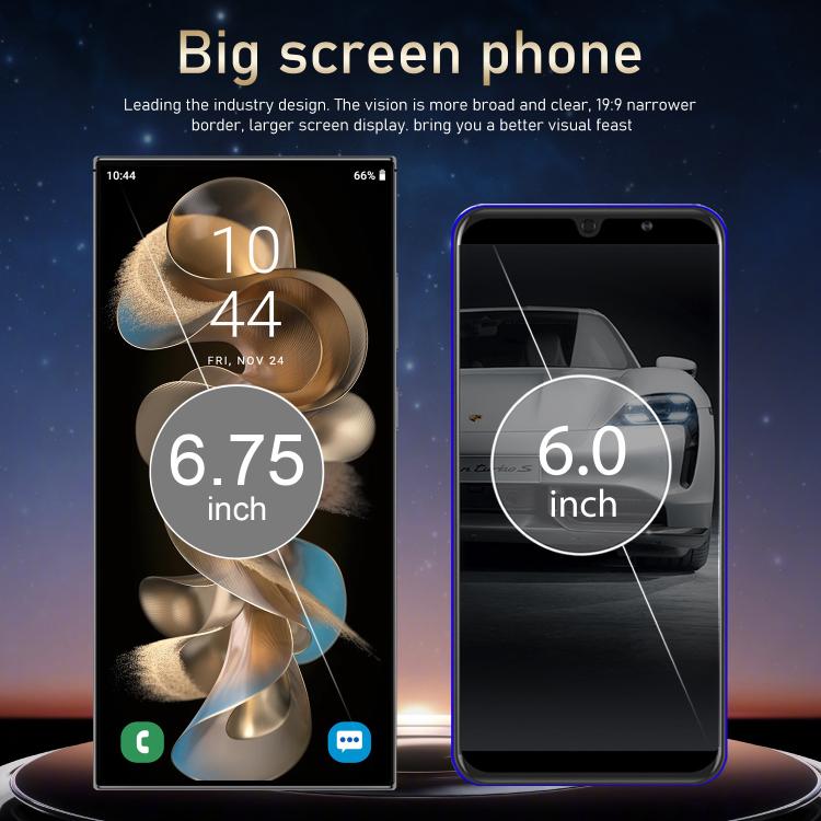 S24 Ultra / S7, 4GB+128GB, 6.75 inch Android 10 MTK6750 Octa Core, Network: 4G, Dual SIM, Plug:EU Plug(Purple) - free shipping - PMc TechLife - Order now!