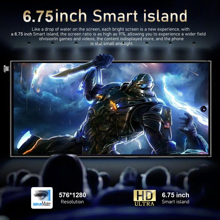 S24 Ultra / S7, 4GB+128GB, 6.75 inch Android 10 MTK6750 Octa Core, Network: 4G, Dual SIM, Plug:US Plug(Black) - free shipping - PMc TechLife - Order now!