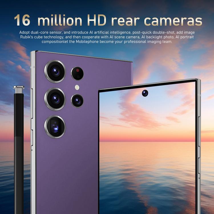 S24 Ultra / S7, 4GB+128GB, 6.75 inch Android 10 MTK6750 Octa Core, Network: 4G, Dual SIM, Plug:EU Plug(Purple) - free shipping - PMc TechLife - Order now!