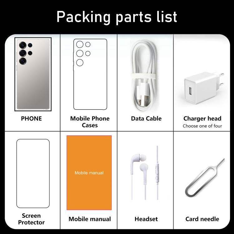 S25 Ultra / S11, 4GB+64GB, 6.75 inch Android 12 MTK6762 Octa Core, Network: 4G, Dual SIM, Plug:EU Plug(White) - free shipping - PMc TechLife - Order now!