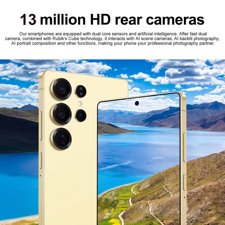 S25 Ultra / S11, 4GB+64GB, 6.75 inch Android 12 MTK6762 Octa Core, Network: 4G, Dual SIM, Plug:US Plug(Gold) - free shipping - PMc TechLife - Order now!