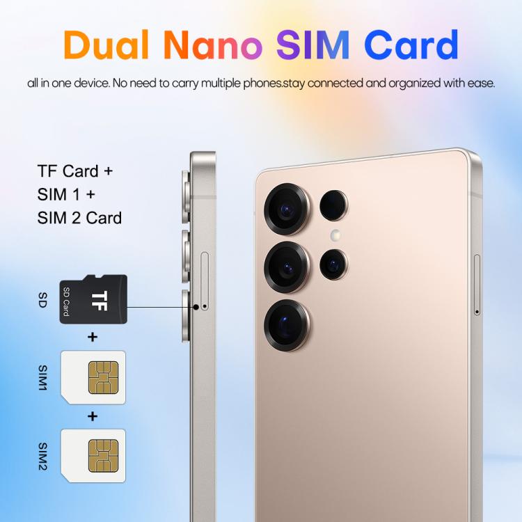 S25 Ultra / Q25, 4GB+64GB, 6.75 inch Android 12 MTK6762 Octa Core, Network: 4G, Dual SIM, with Stylus Pen, Plug:EU Plug(Titanium White Sliver) - free shipping - PMc TechLife - Order now!