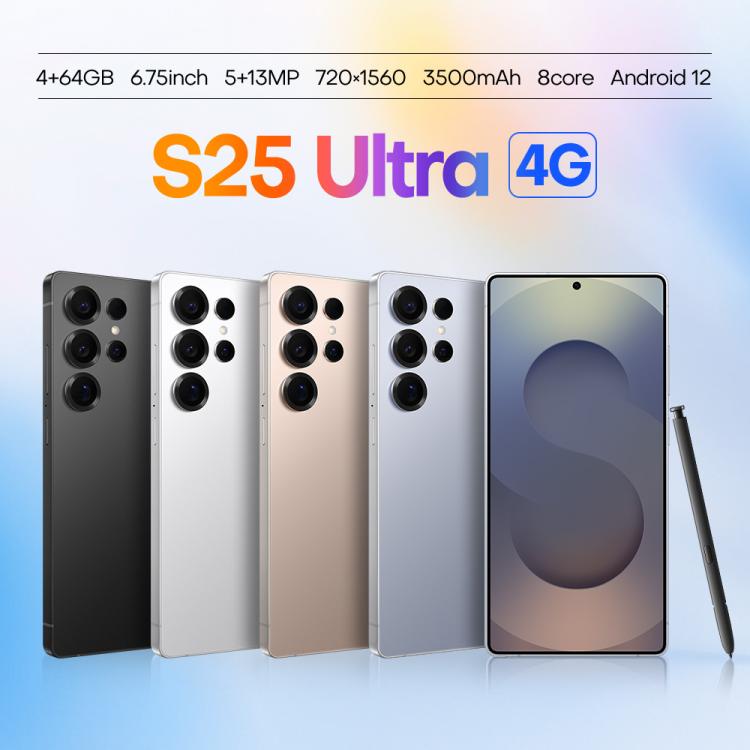 S25 Ultra / Q25, 4GB+64GB, 6.75 inch Android 12 MTK6762 Octa Core, Network: 4G, Dual SIM, with Stylus Pen, Plug:EU Plug(Titanium Black) - free shipping - PMc TechLife - Order now!