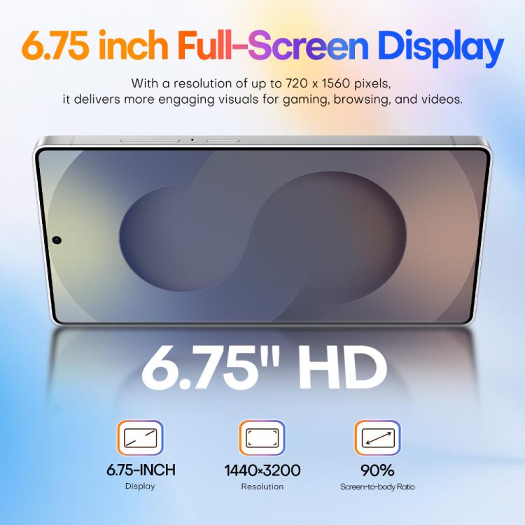 S25 Ultra / Q25, 4GB+64GB, 6.75 inch Android 12 MTK6762 Octa Core, Network: 4G, Dual SIM, with Stylus Pen, Plug:EU Plug(Titanium White Sliver) - free shipping - PMc TechLife - Order now!