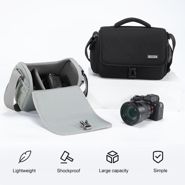 CADeN D27-1 Portable Digital Camera Bag with Strap, Size:26 x 21 x 15cm Grey - free shipping - PMC TechLife - Order now!