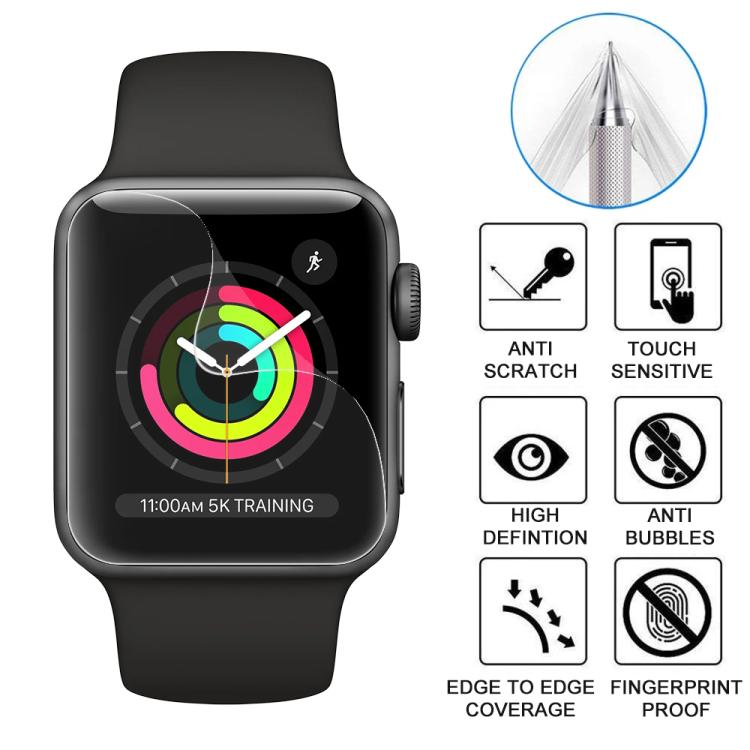For Apple Watch Series 3&2&1 38mm 5pcs xDfind Soft Hydrogel Film Full Cover Front Protector - free shipping - PMc TechLife - Order now!