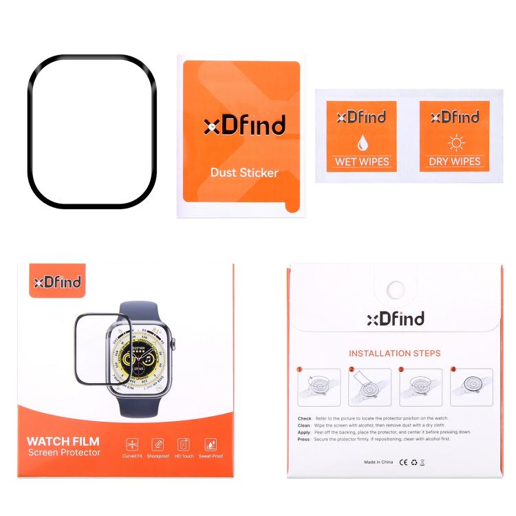 For Apple Watch Ultra 2 49mm / Ultra 49mm 2pcs xDfind Curved 3D Composite Material Soft Film Screen Protector - free shipping - PMc TechLife - Order now!