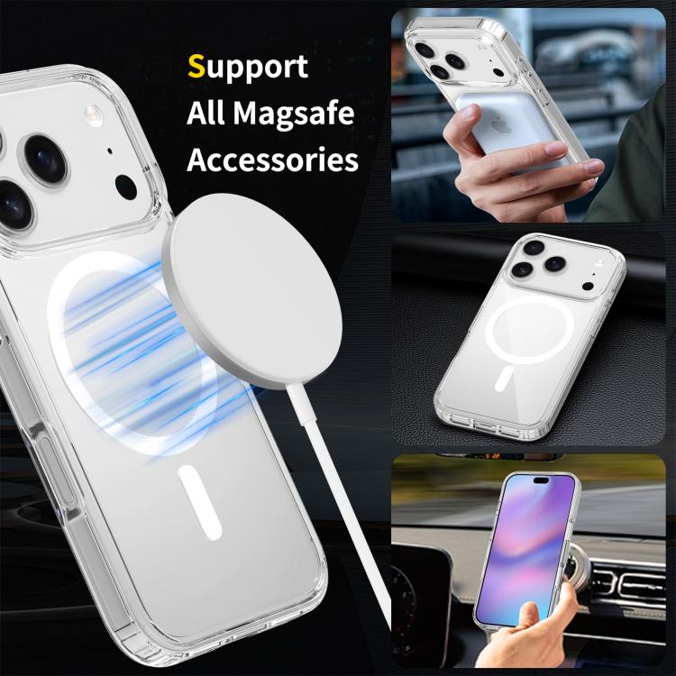 For iPhone 17 Pro Scratchproof PC Hybrid TPU Magsafe Phone Case(Transparent) - free shipping - PMc TechLife - Order now!