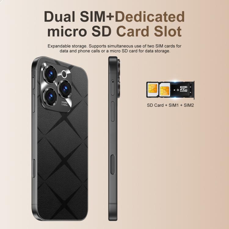A16 Pro Max / PDA89-B, 4GB+64GB, 6.58 inch Android 10 MTK6739 Quad Core, Network: 4G, OTG, Dual SIM, Plug:UK Plug(Black) - free shipping - PMc TechLife - Order now!