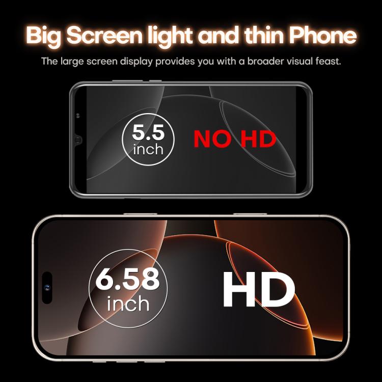 I16 Pro Max / PDQ6, 4GB+64GB, 6.58 inch Android 10 MTK6739 Quad Core, Network: 4G, Dual SIM, Plug:AU Plug(Grey) - free shipping - PMc TechLife - Order now!
