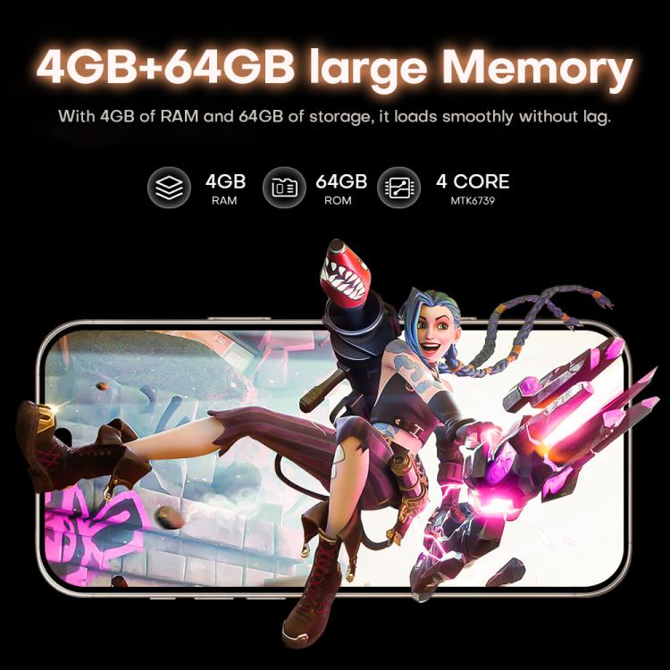 I16 Pro Max / PDQ6, 4GB+64GB, 6.58 inch Android 10 MTK6739 Quad Core, Network: 4G, Dual SIM, Plug:UK Plug(Black) - free shipping - PMc TechLife - Order now!