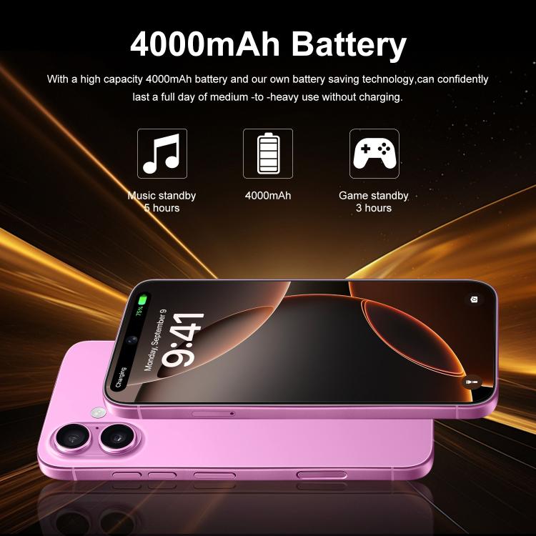 I16 Plus / RAi5, 3GB+64GB, 6.56 inch Android 10 MTK6739 Quad Core, Network: 4G, Dual SIM, Plug:US Plug(Pink) - free shipping - PMc TechLife - Order now!