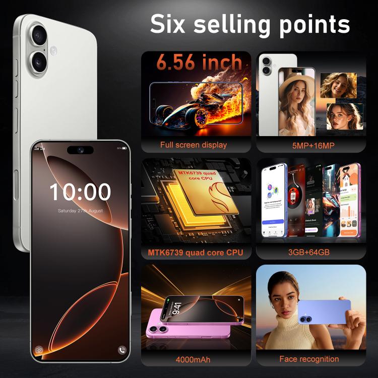I16 Plus / RAi5, 3GB+64GB, 6.56 inch Android 10 MTK6739 Quad Core, Network: 4G, Dual SIM, Plug:AU Plug(Green) - free shipping - PMc TechLife - Order now!