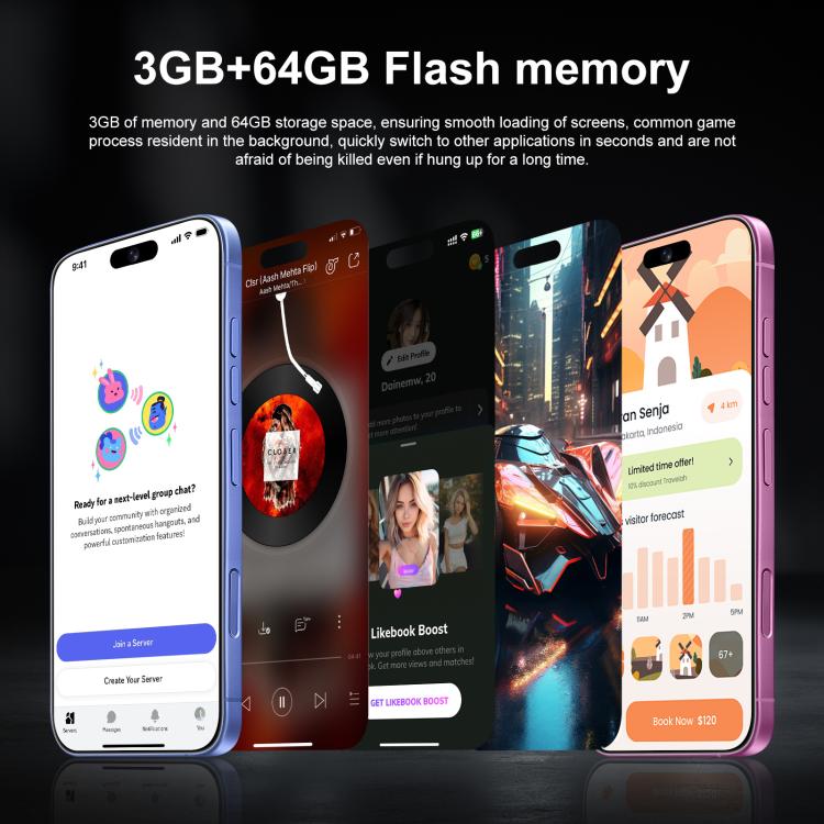 I16 Plus / RAi5, 3GB+64GB, 6.56 inch Android 10 MTK6739 Quad Core, Network: 4G, Dual SIM, Plug:US Plug(White) - free shipping - PMc TechLife - Order now!