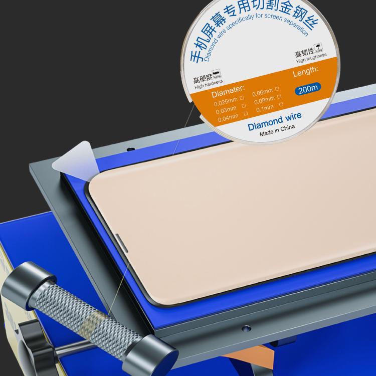 200m Screen Separation Specifically Diamond Cutting Wire, Diameter:0.06mm - free shipping - PMC TechLife - Order now!