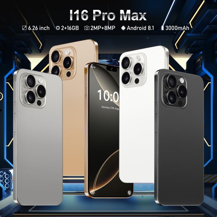 I16 Pro Max / ZPT93, 2GB+16GB, 6.26 inch Android 8.1 MTK6737 Quad Core, Network: 4G, Dual SIM, Plug:UK Plug(White) - free shipping - PMc TechLife - Order now!