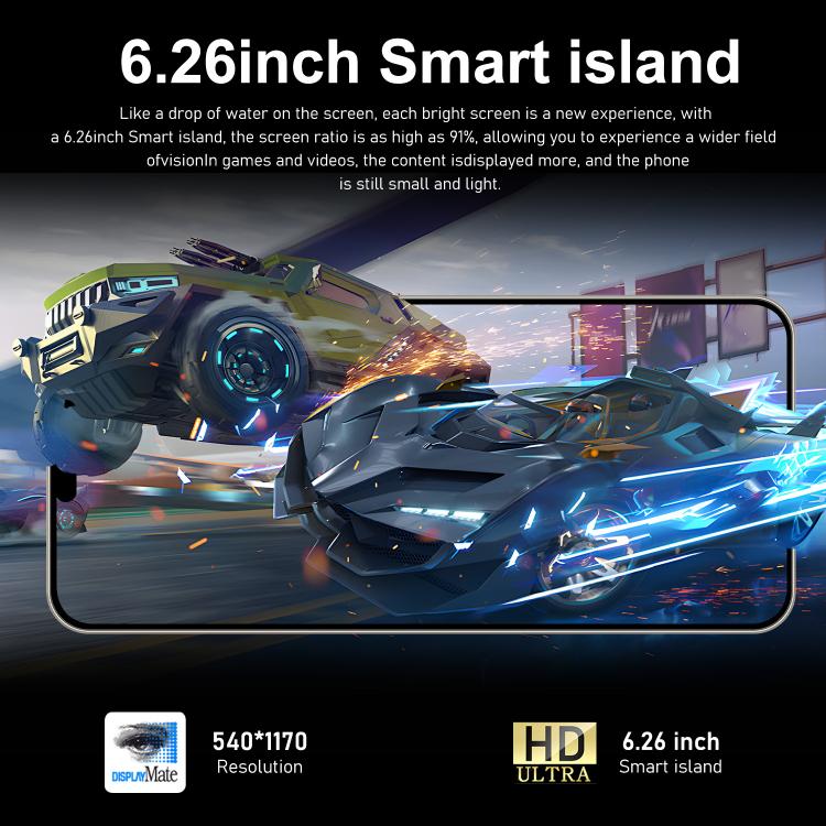 I16 Pro Max / ZPT93, 2GB+16GB, 6.26 inch Android 8.1 MTK6737 Quad Core, Network: 4G, Dual SIM, Plug:UK Plug(White) - free shipping - PMc TechLife - Order now!