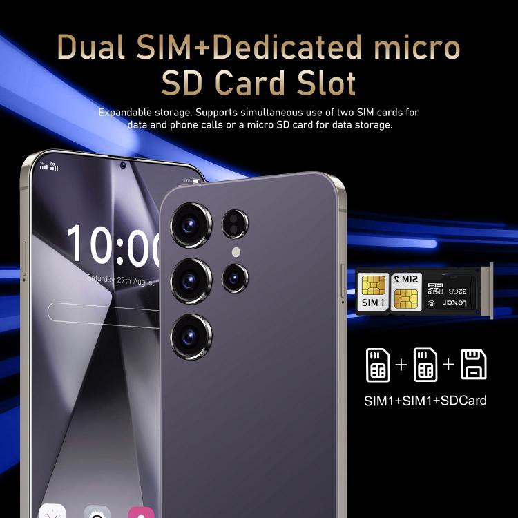 S24 Ultra / ZKU213, 2GB+16GB, 6.56 inch Android 8.1 MTK6580A Quad Core, Network: 3G, Dual SIM, Plug:EU Plug(Grey) - free shipping - PMc TechLife - Order now!