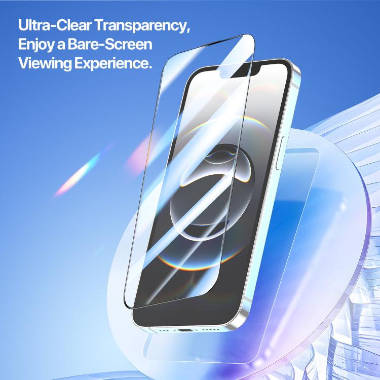 For iPhone 16e DUX DUCIS Roga Series 2.5D HD Fully Transparent Tempered Screen Protector with Dust Removal Quick-Attach Box - free shipping - PMc TechLife - Order now!