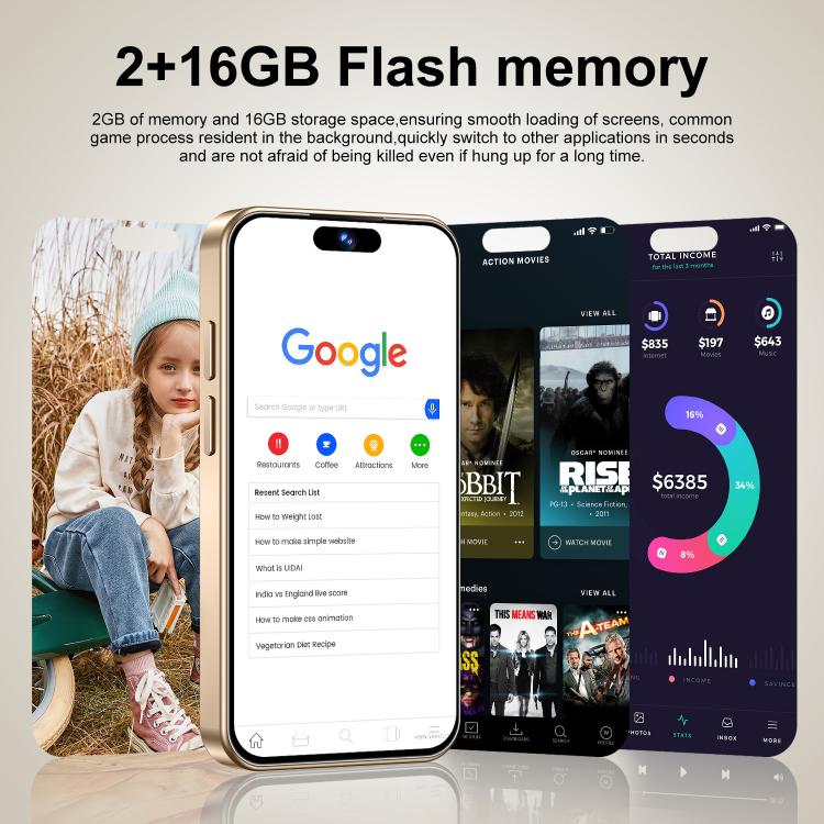 S25 Mini / ZKM10, 2GB+16GB, 4.0 inch Android 10 MTK6580M Quad Core, Network: 3G, Dual SIM(Silver) - free shipping - PMc TechLife - Order now!