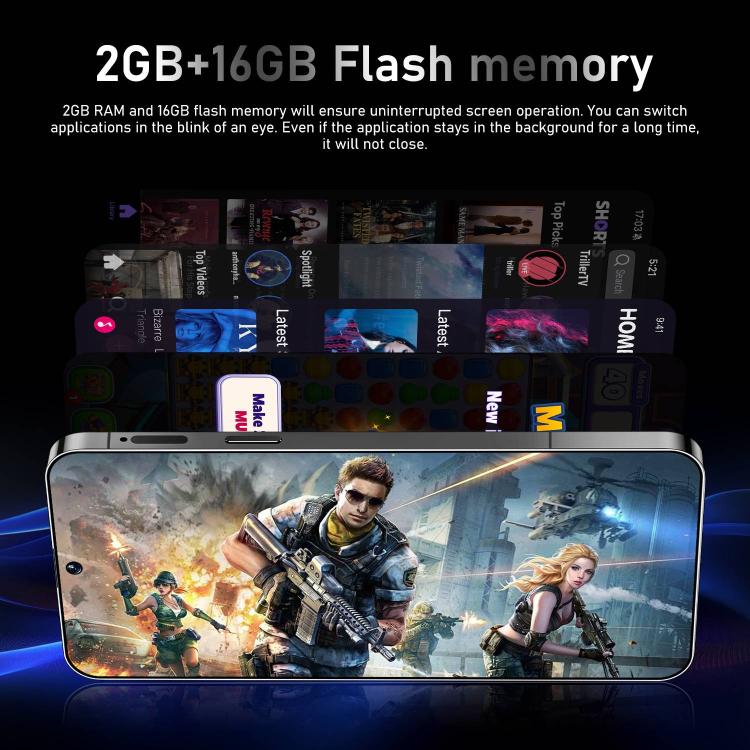 Reno13 Pro / ZKU290, 2GB+16GB, 6.56 inch Android 8.1 MTK6580A Quad Core, Network: 3G, Dual SIM, Plug:UK Plug(Blue) - free shipping - PMc TechLife - Order now!