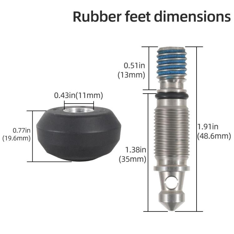 BEXIN FT-13 3/8 Screw Rubber Feet Pads Tripod Anti-Slip Foot Pad(Black) - free shipping - PMC TechLife - Order now!