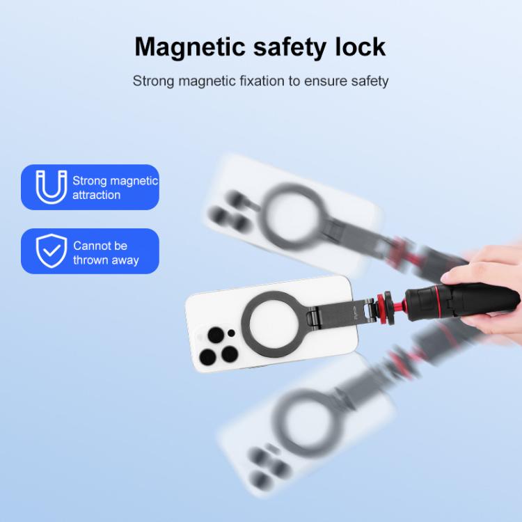 Flymile Magnetic Phone Tripod Mount MagSafe Adapter Phone Holder, Style:Folding Akka Cold Shoe Mount - free shipping - PMC TechLife - Order now!