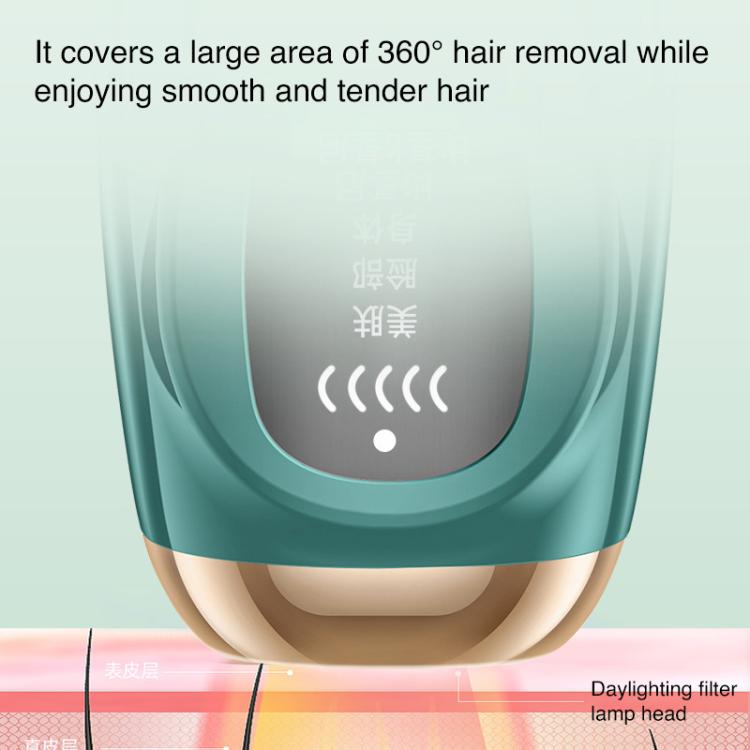 FY-B502 Portable Laser Hair Removal Device Photon Electric IPL Intense Pulse Hair Remover, US Plug(Dark Green) - free shipping - PMC TechLife - Order now!