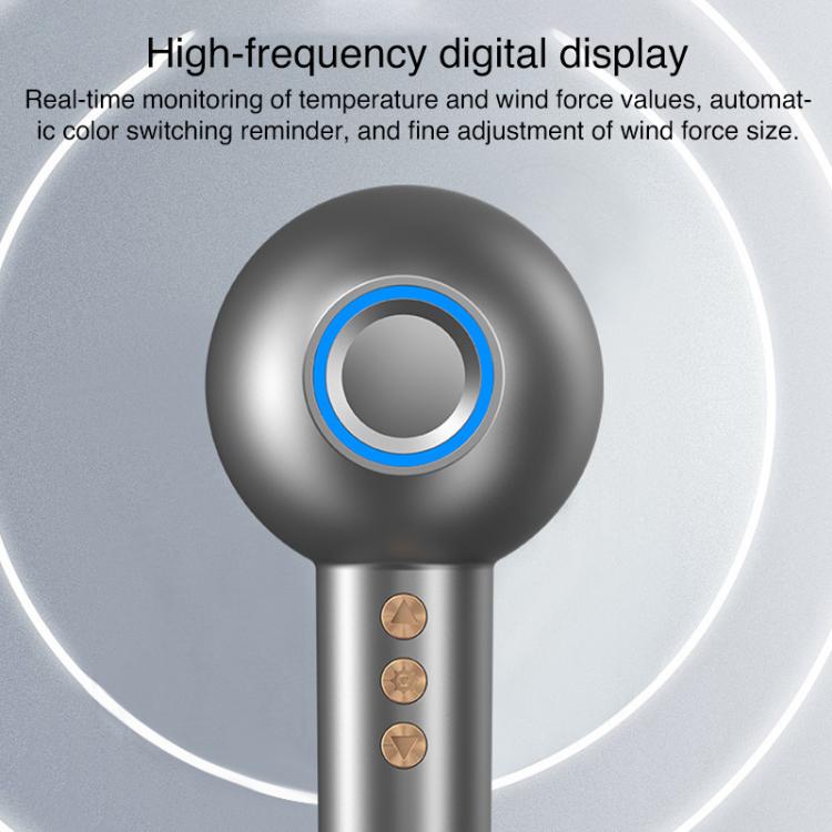 WG-F01 LED Digital Display Smart Frequency Conversion Negative Ion High Speed Hair Dryer, EU Plug(Gray) - free shipping - PMC TechLife - Order now!