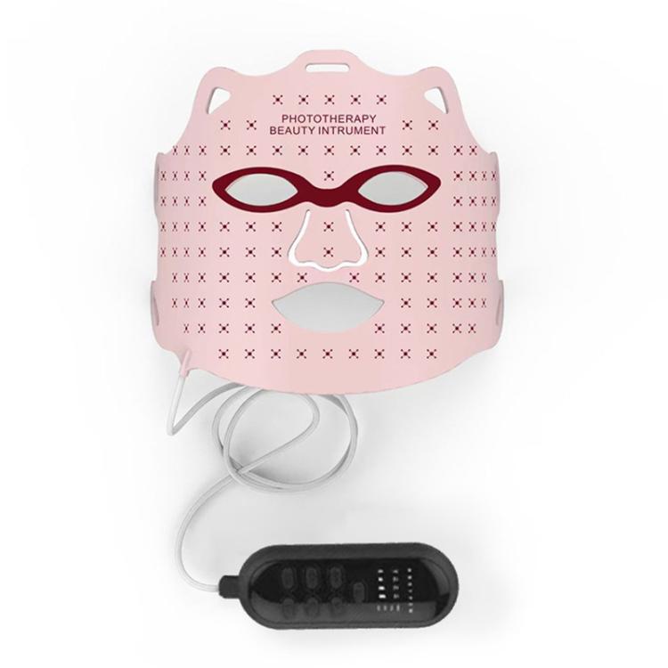 WG-SP-1103 LED Colorful Photon Rejuvenation Mask Facial Beauty Instrument, Infrared, Plug:EU Plug(Pink) - free shipping - PMC TechLife - Order now!