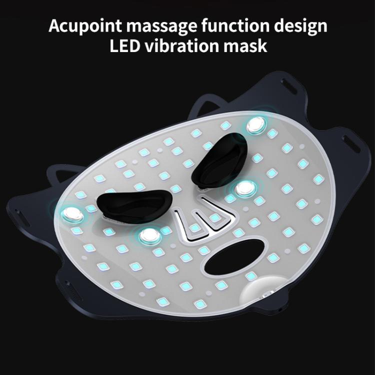 WG-B-M03 Vibration Massage Photon Mask Photon Rejuvenation Facial Beauty Device, EU Plug(Black) - free shipping - PMC TechLife - Order now!