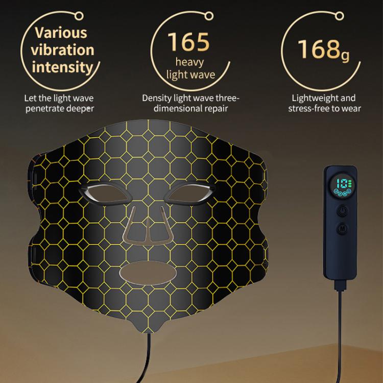 WG-B-M03 Vibration Massage Photon Mask Photon Rejuvenation Facial Beauty Device, UK Plug(Black) - free shipping - PMC TechLife - Order now!