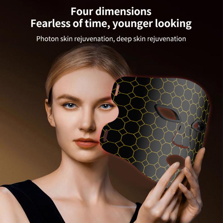 WG-B-M03 Vibration Massage Photon Mask Photon Rejuvenation Facial Beauty Device, US Plug(Black) - free shipping - PMC TechLife - Order now!