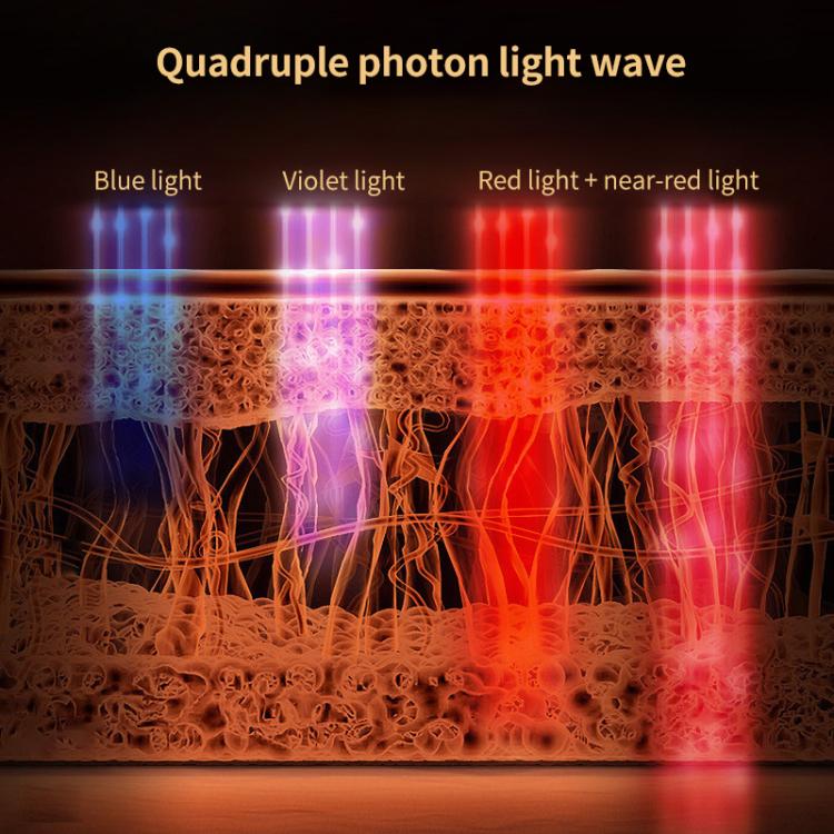 WG-B-M03 Vibration Massage Photon Mask Photon Rejuvenation Facial Beauty Device, UK Plug(Black) - free shipping - PMC TechLife - Order now!