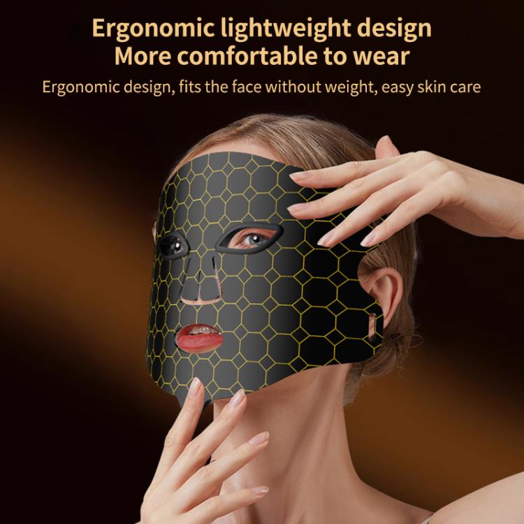 WG-B-M03 Vibration Massage Photon Mask Photon Rejuvenation Facial Beauty Device, EU Plug(Black) - free shipping - PMC TechLife - Order now!
