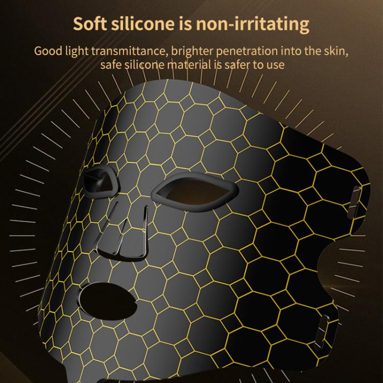 WG-B-M03 Vibration Massage Photon Mask Photon Rejuvenation Facial Beauty Device, EU Plug(Black) - free shipping - PMC TechLife - Order now!