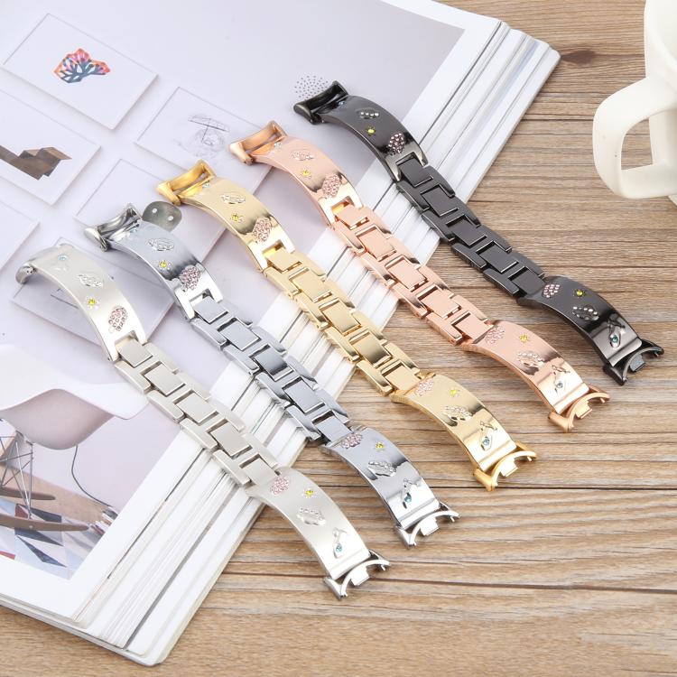 For Xiaomi Smart Band 9 / 8 Diamond Quick Release Chain Bracelet Metal Watch Band(Gold) - free shipping - PMC TechLife - Order now!