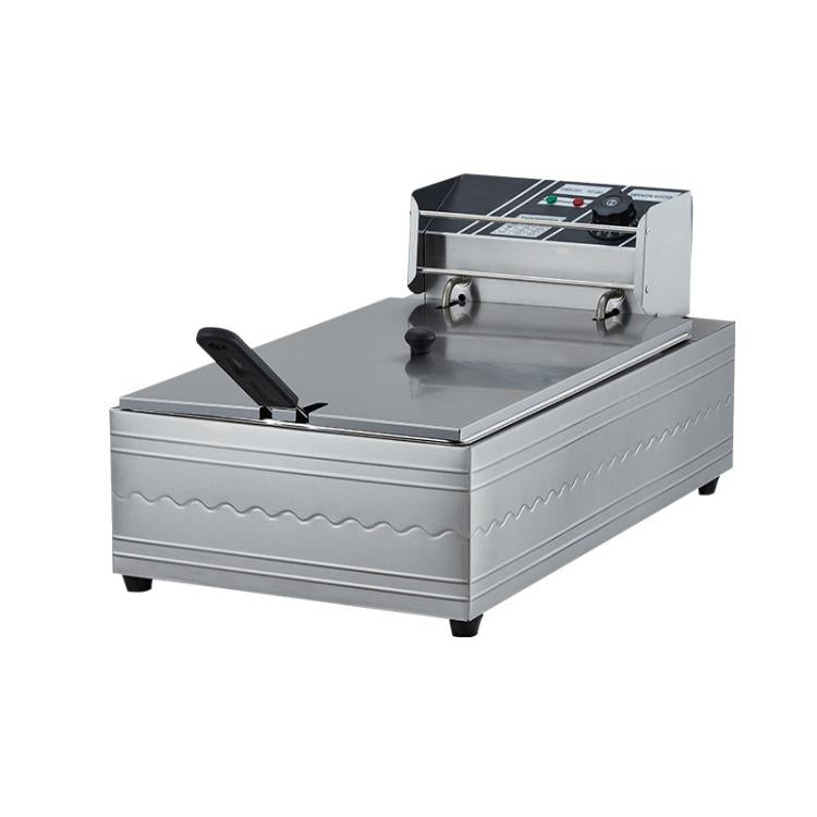 Multifunctional Commercial Stainless Steel Thick Electric Fryer Electric Boiler, Single Cylinder Extended 12L+Temperature Limiter(EU Plug) - free shipping - PMC TechLife - Order now!