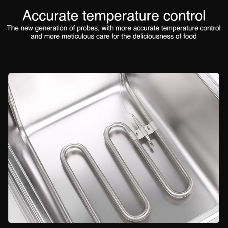Multifunctional Commercial Stainless Steel Thick Electric Fryer Electric Boiler, Dual Cylinder 12L+Temperature Limiter(UK Plug) - free shipping - PMC TechLife - Order now!