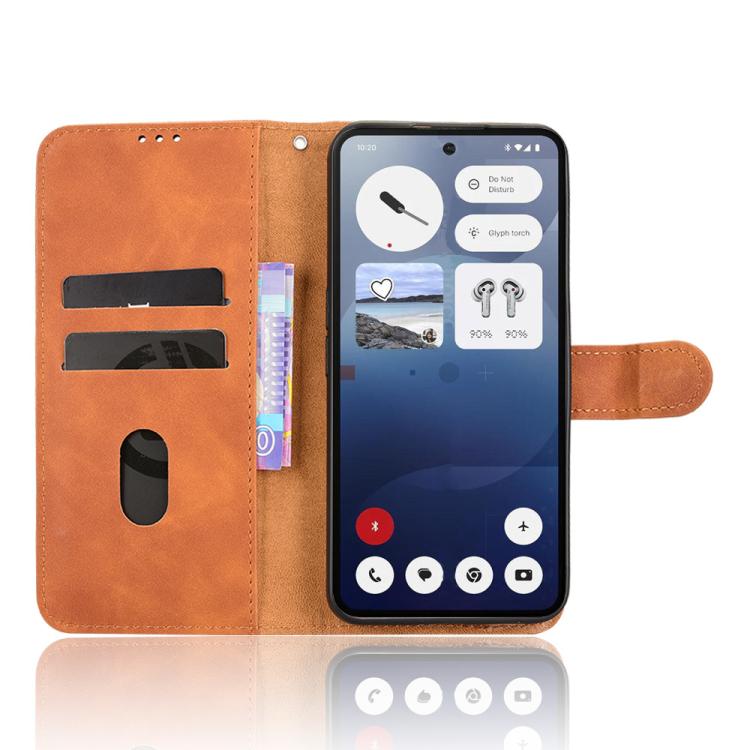 For Nothing Phone 3 Skin Feel Magnetic Flip Leather Phone Case(Brown) - free shipping - PMC TechLife - Order now!